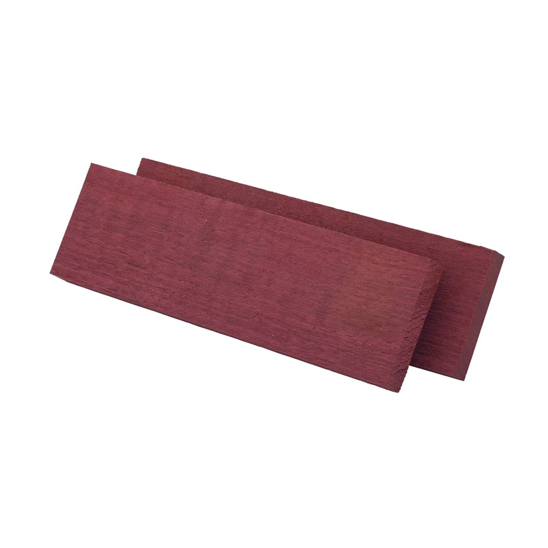 Knife Scales - 3/8" x 1-1/2" x 5" - Pair - Species:Purpleheart Figured